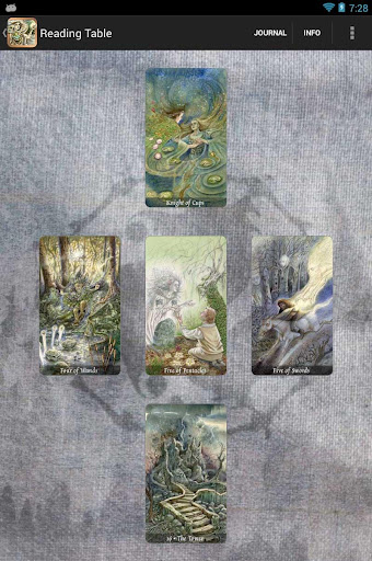 Screenshot of Ghosts & Spirits Tarot