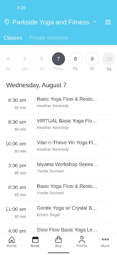 Sweetwater Yoga and Fitness Screen 2