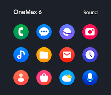 I-OneMax 6 - I-Icon Pack (Round) APK (Ebhayishiwe/Inguqulo Egcwele) 1