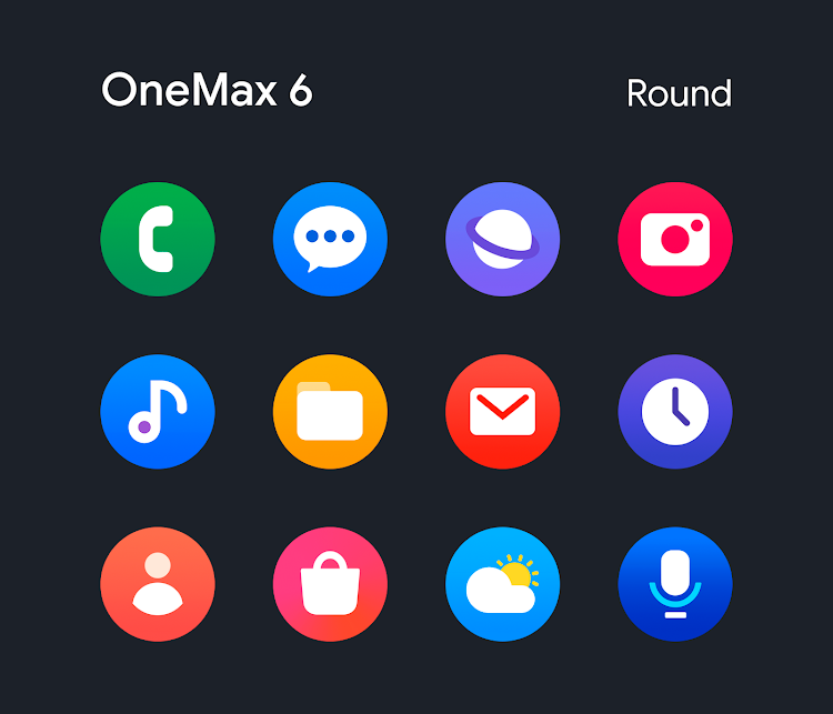 OneMax 6 - Icon Pack (Round) - 2.5 - (Android)
