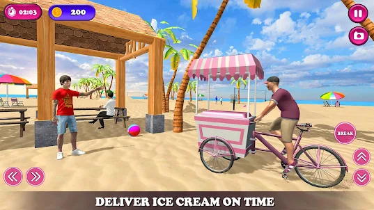 City Ice Cream Delivery Cart