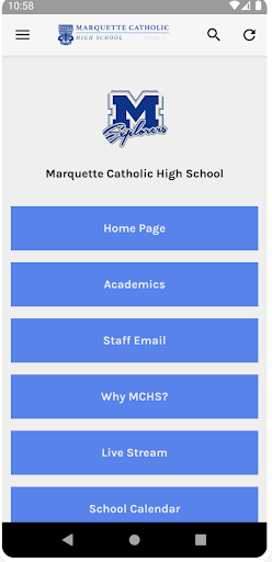 Android application Marquette Catholic High School screenshort