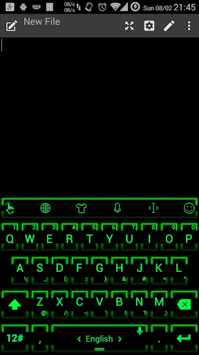 Keyboard Theme Neon 2 Green Screenshot 1 - AppWisp.com