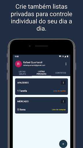 Lista de compras e tarefas Screen 2