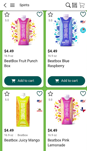 Android application The Liquor Fountain screenshort