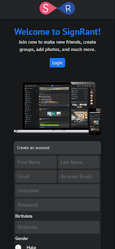 Android application SignRant screenshort
