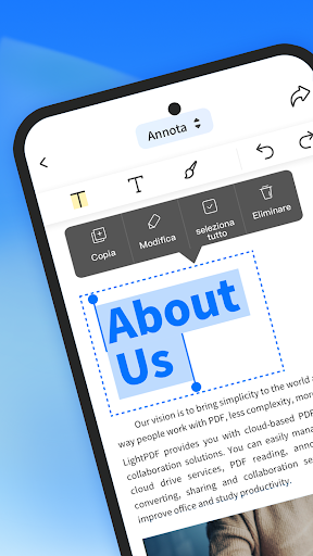 Anteprima dell'app