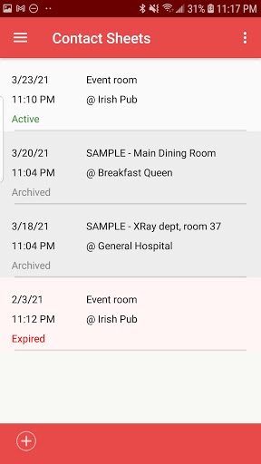 Android application Free visitor list, event and g screenshort
