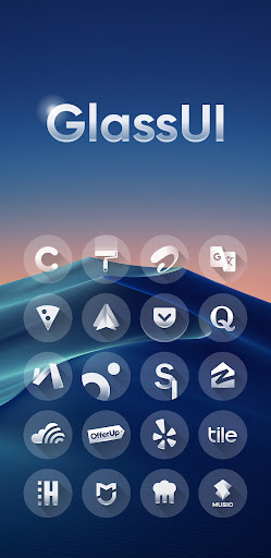 Android application GlassUI Icon Pack screenshort