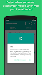 screenshot of Pocket Sense - Theft Alarm App
