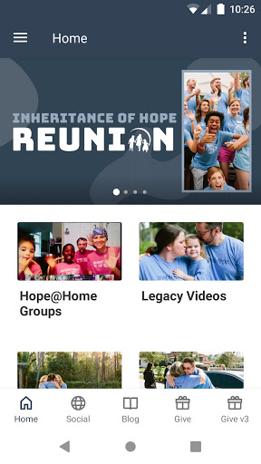 Android application Inheritance of Hope Hope@Home screenshort