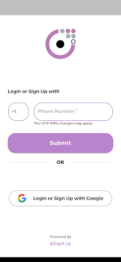 Android application kliqit.io screenshort