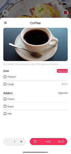 Expresso: Order Takeout Screen 3