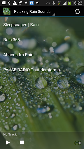 Android application Relaxing Rain Sounds Radios screenshort