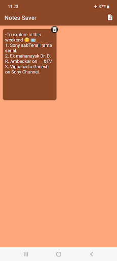 Notes Saver Screen 3
