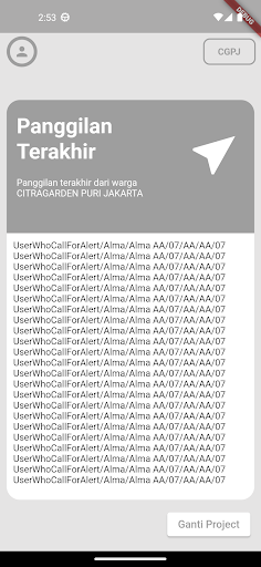 Android application Ciputra Notification Receiver screenshort