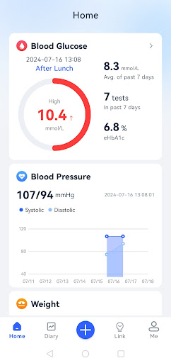 Android application On Call SG Diabetes Management screenshort