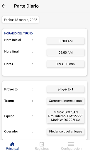 EquipControl Screen 2