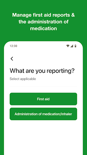Android application First aid forms screenshort