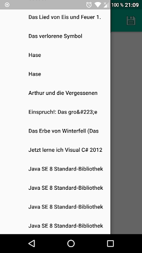 Android application Book Notes screenshort