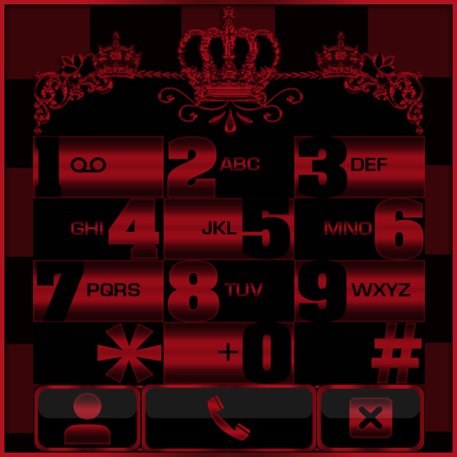 Red Chess Crown Dialer theme logo