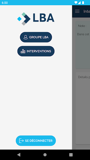 Android application LBA Connect screenshort