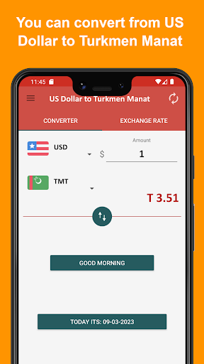 US Dollar to Turkmen Manat Screen 2