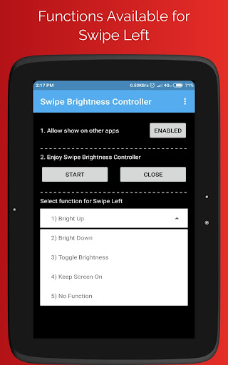 Swipe Brightness Controller