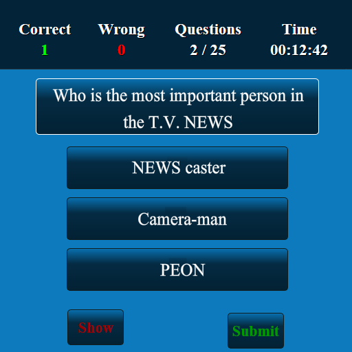 Journalism MCQ Screen 3