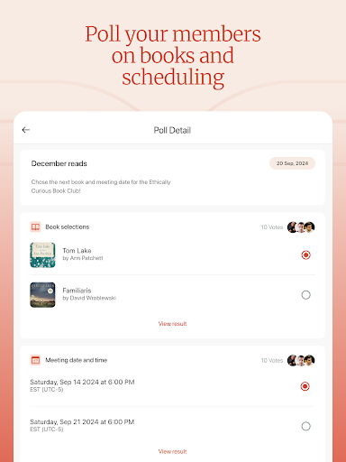 Screenshot of Bookclubs: Book Club Organizer