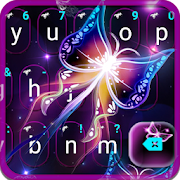 Neon Sparkle Butterfly Keyboard Theme