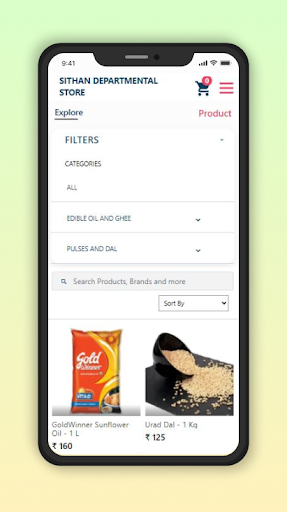 Android application Sithan Departmental Store screenshort