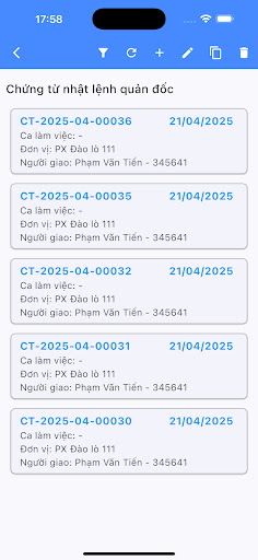 Ca lệnh sản xuất - giao việc