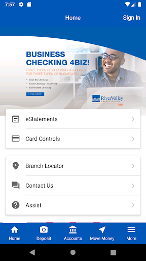 River Valley CU Biz Screen 3
