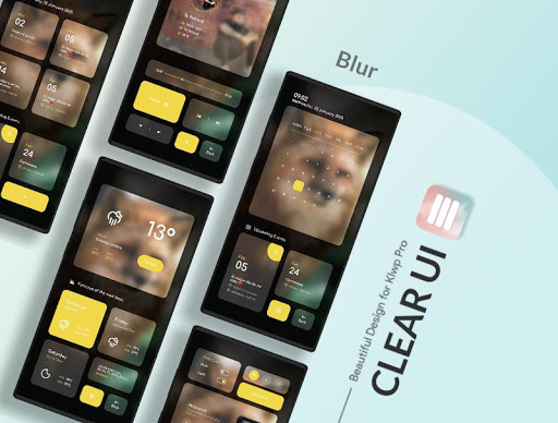 Clear UI for KLWP Screen 3