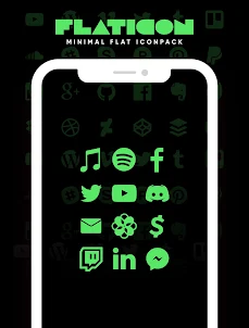 Minimal Green Flat IconPack