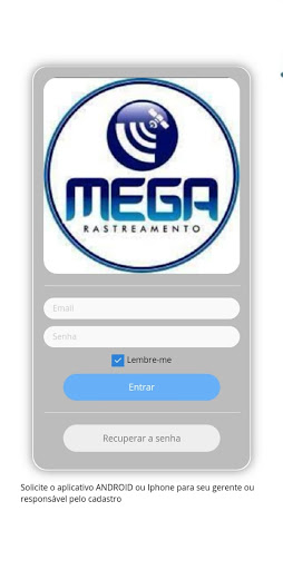 Android application Mega Rastreamento Veicular screenshort
