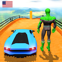 Superhero Mega ramp - Ultimate Car Stunt Races