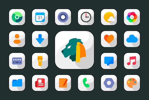 Android application Maahes White - Icon Pack screenshort
