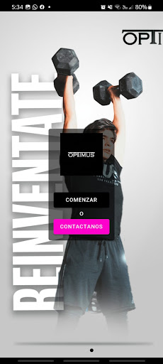 Android application Optimus Trainning screenshort