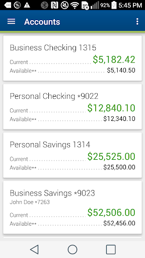 Android application The Summit FCU screenshort
