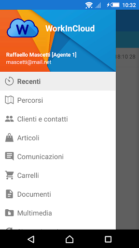 Android application WorkInCloud screenshort