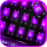 Cover Image of Download Cool Purple Metal Keyboard  APK