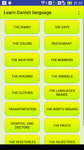 Android application Learn Danish language screenshort