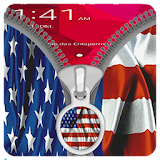 USA Zipper Lock Screen free icon