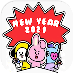 Cover Image of ดาวน์โหลด BT21 Happy New Year 2021 - WAStickerApps 1.1 APK
