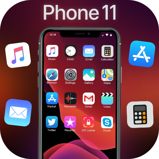 iLauncher Phone 11 Max Pro OS 13 Black Theme Apk Download 4