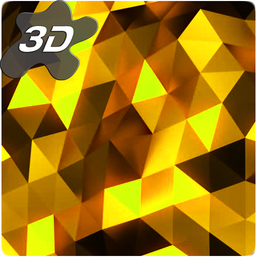 Parallax  Golden Crystal Edge 3D Live Wallpaper