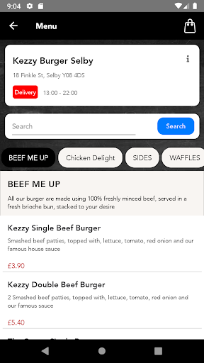 Kezzy Burger Screen 2