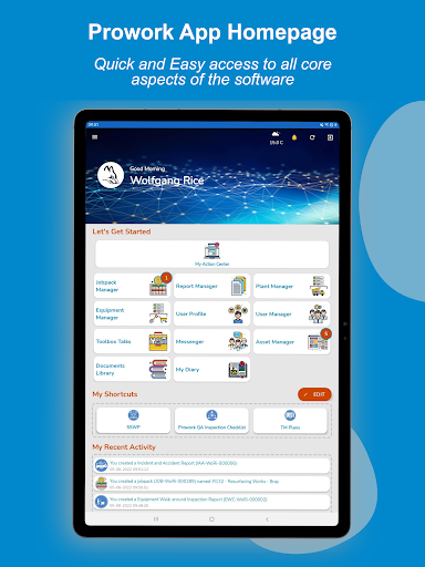Android application Prowork Core screenshort